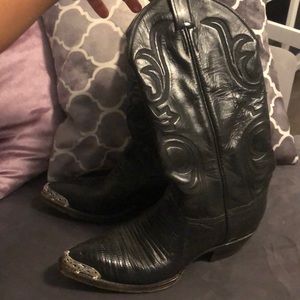Black authentic cowgirl boots